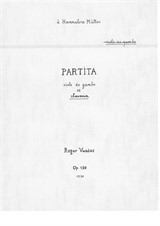 Partita for viola da gamba and harpsichord (1970)