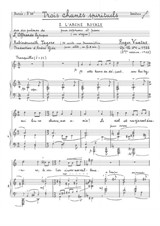 Three spiritual songs for soprano and piano, No.1-2 (1922/68)