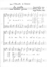 La Vieille. Popular round of Geneva. Harmonization for mixed choir by Roger Vuataz (1976)